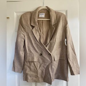NWT Old Navy double breasted linen blend suit blazer